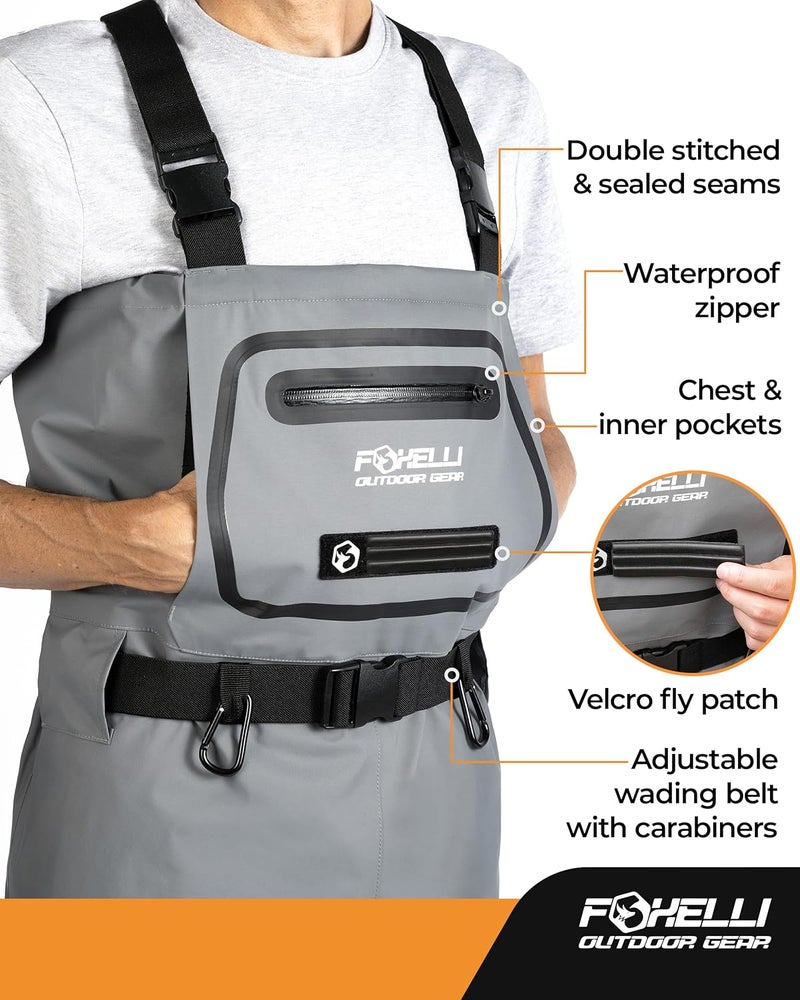 Foxelli Breathable Waders – Fly Fishing Stockingfoot Waders for Men and Women - Image 4